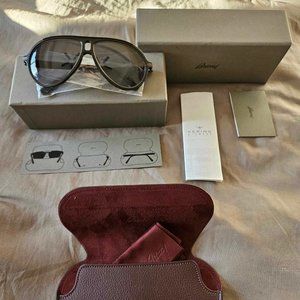 New Brioni Havana Aviator Polarized Sunglasses BR0014SA Made In Italy (L-24)